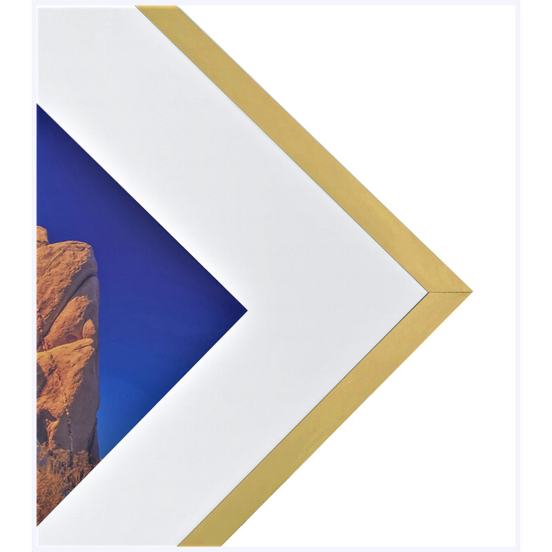 Cadre photo 15,4 x 21,3 pouces en PVC doré, présentoir mural, ensemble de 5, 8,8 lb, Gold