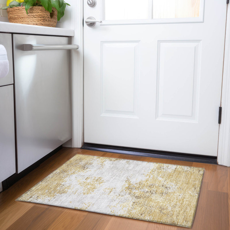 Premium Machine Washable Birchview AMF1027 Modern Rug, Rectangle 1'8" x 2'6"