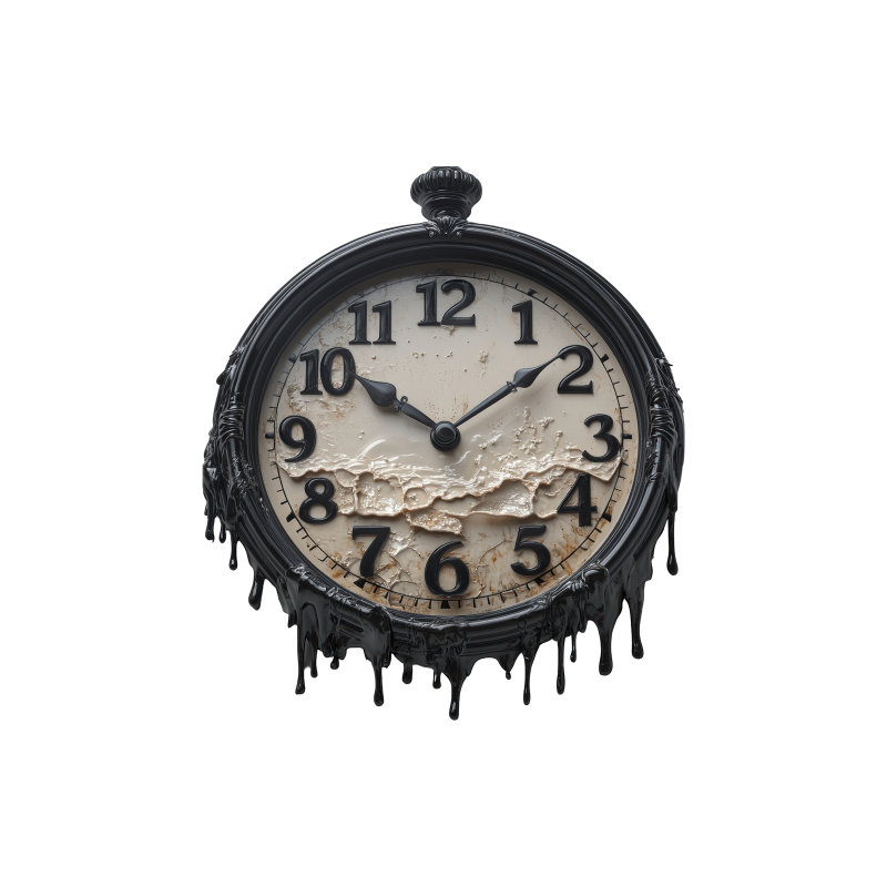 SP13367 Melting Vintage Clock Time Cardboard Cutout Standee Standup