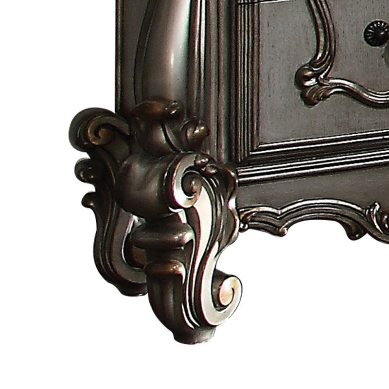 Carvajal 2-Drawer Nightstand in Antique Platinum, Brown