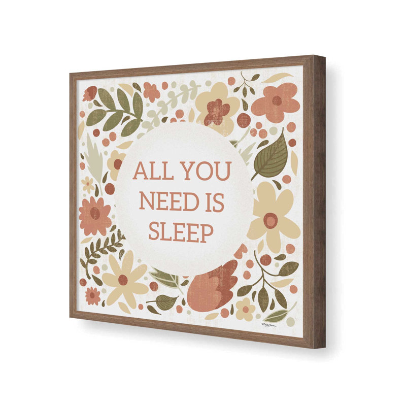 «All You Need is Sleep» par Molly Mattin, reproduction d'art, Brun, L 20 po x H 20 po, Impression encadrée