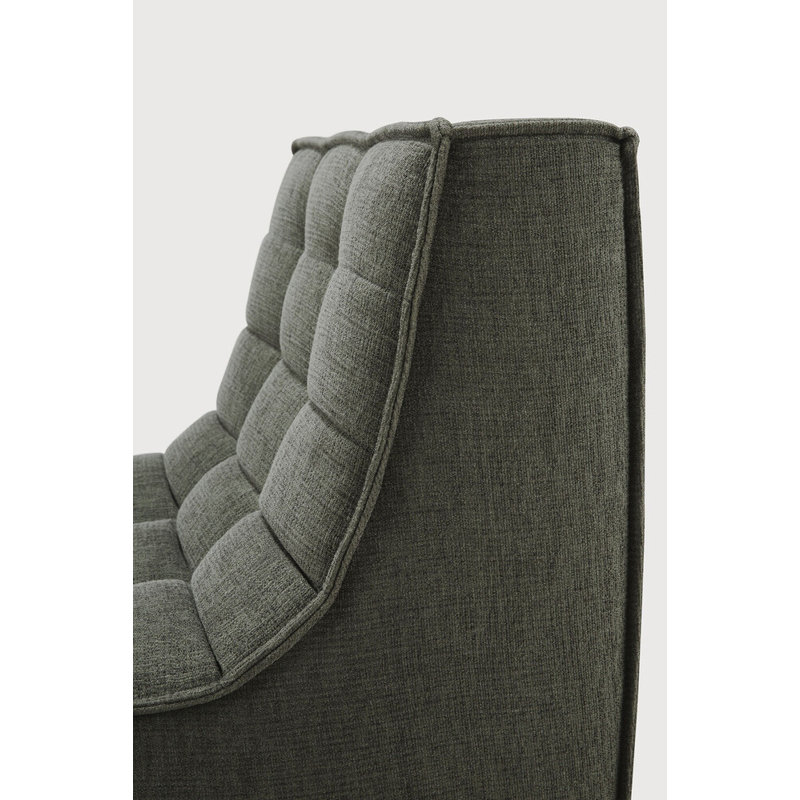Armless Chair, Moss Cotton Blend