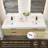 Livia 72" Wall-mounted Double Bathroom Vanity with White Artificial Drop-in Sink without Mirror
