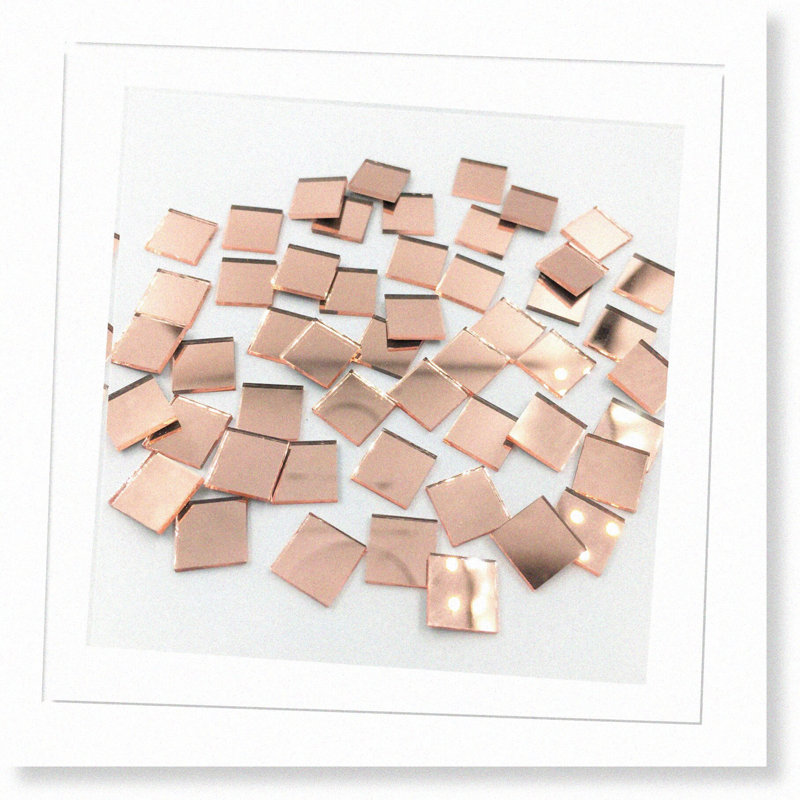 Square Mosaic Mirror Tiles - 150 Pieces