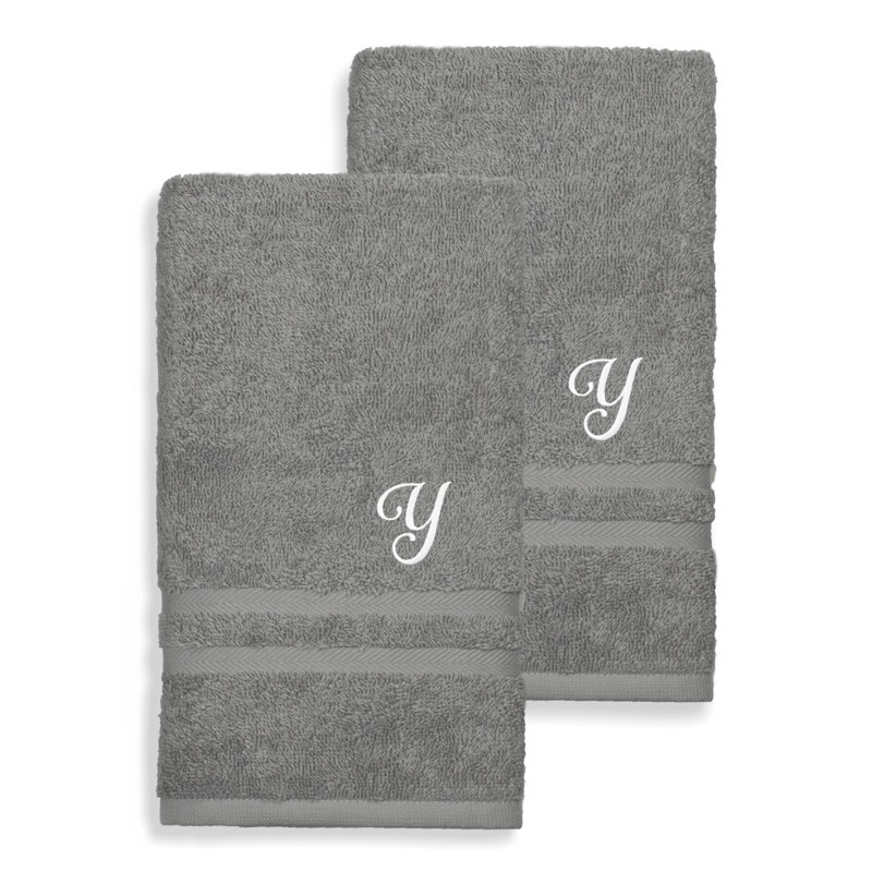 Débarbouillette 100% coton Denzi, Y, Gris foncé