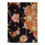 Tapis orange / bleu marine / beige en laine / coton à motif oriental fait à la main 3 pi 6 po x 3 pi Sirol