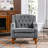 Accent Chair, Living Room Chair, Footrest Chair Set with Vintage Brass Studs-131706803