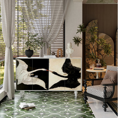 French retro and fashionable entrance cabinet