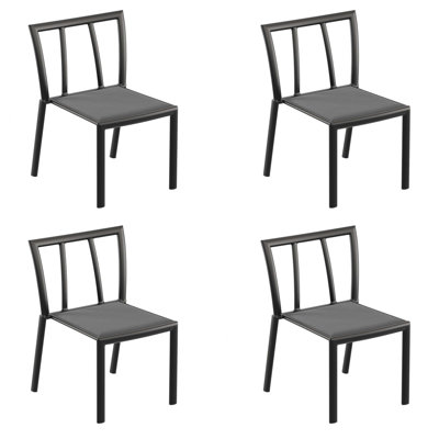 Markoe Stacking Metal Patio Side Chair