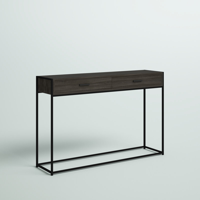 Ikeda 48'' Console Table, Dark Grey