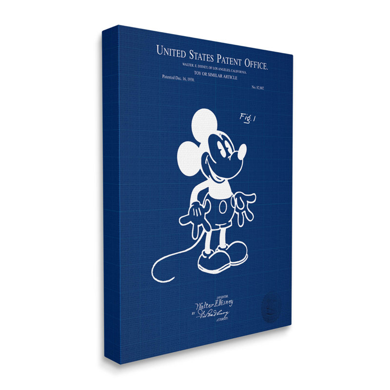 Caricature de personnage de souris par Karl Hronek, H 30 po x l 24 po x P 1,5 po