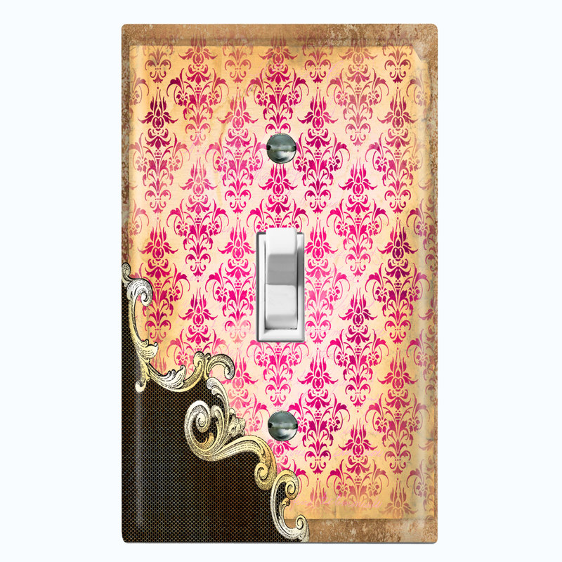 Patterned 1 - Gang Toggle Light Switch Standard Wall Plate