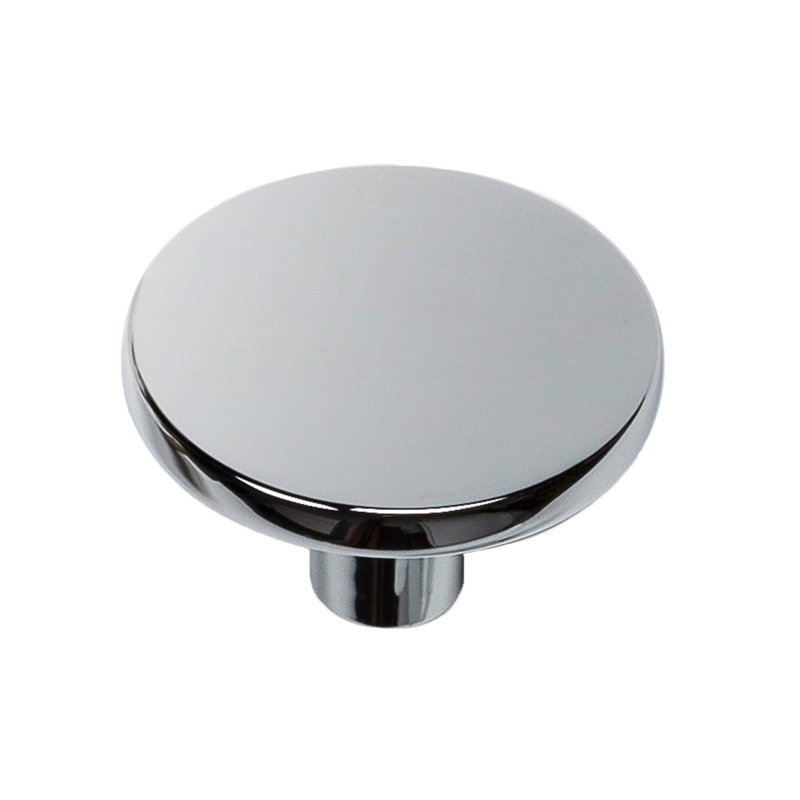 Oversized 1 5/8" Diameter Round Knob, Polished Chrome