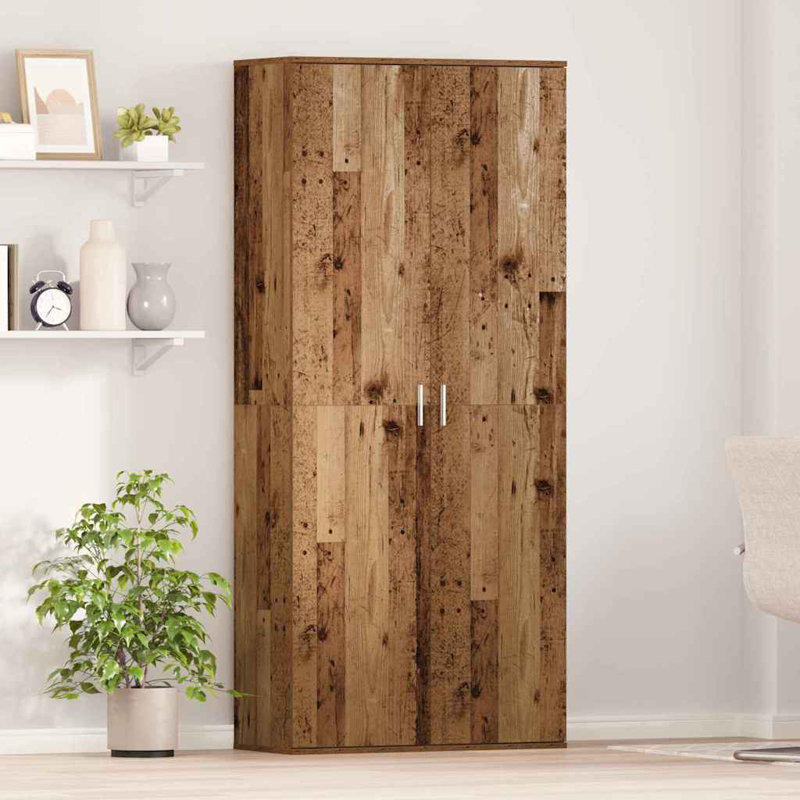 Highboard 80 X 35 X 180 Cm Engineered Wood, Old Wood
