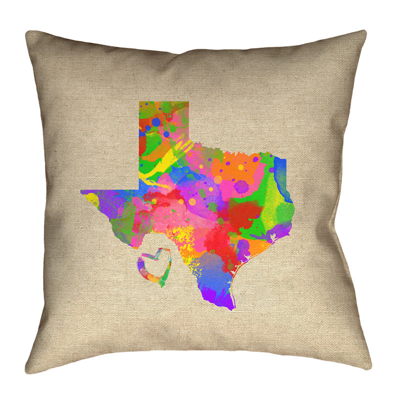 Coussin Katelyn Smith Texas Love, 16 po x 1 po, Simili suède