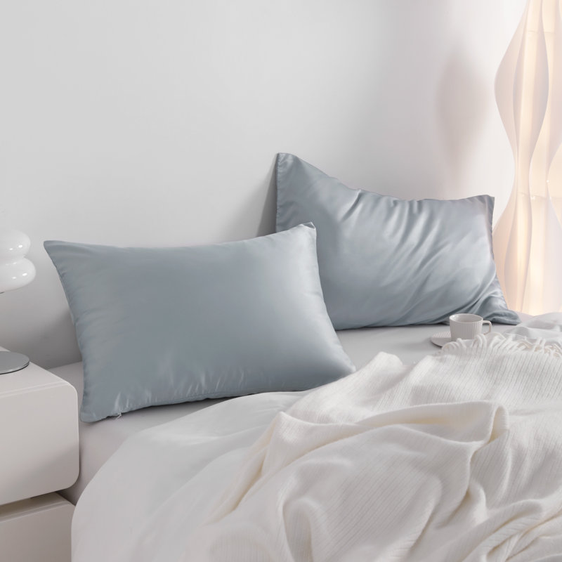  Housse de coussin en microfibre, Standard, Gray
