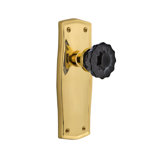 Prairie Plate with Crystal Black Door Knob