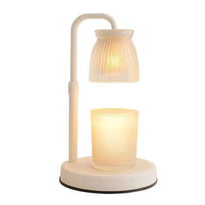 Candle Warmer Lamp With Timer & Dimmable, Adjustable Height Wax Melter For Jar Candles, Mother's Day For Women, (White)