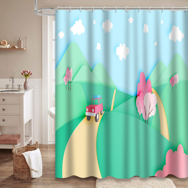 Rideau de douche Road Spring, L 72 po x l 84 po