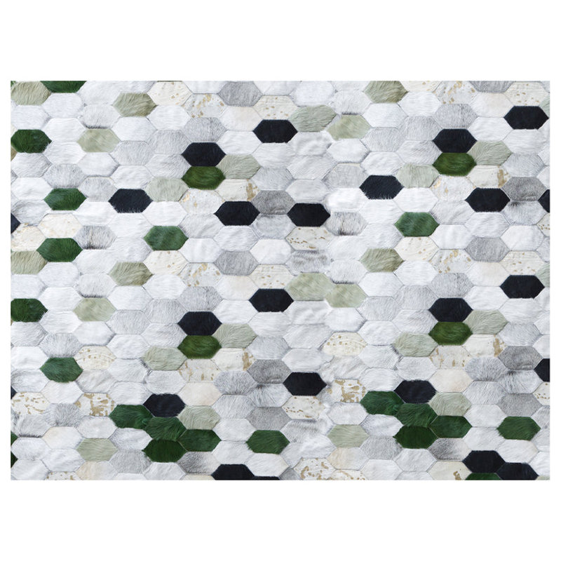Art Hide Cowhide Area Rug in Green