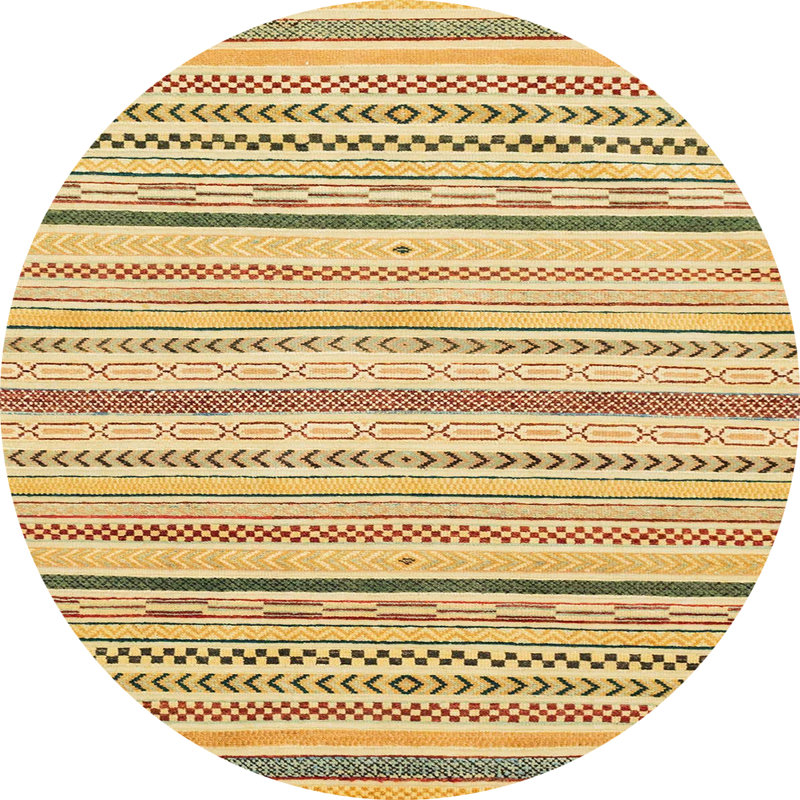 Abstract Indoor Rug, Round 4'