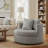 Mindy Ultra Plush Wide Cord-Like Oversized Swivel Barrel Chair