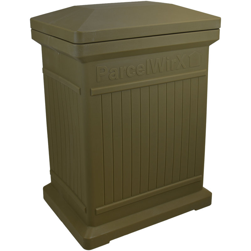 Oak Vertical Plastic Package Delivery Drop Box