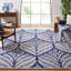 Tapis bleu marine / ivoire en laine touffeté à la main Arisdelsy-1708944104