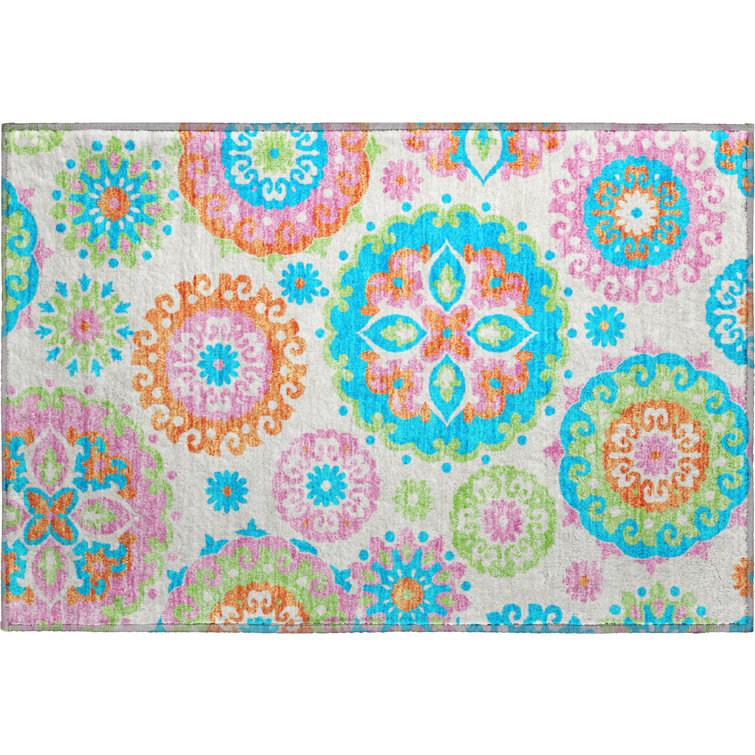 Premium Machine Washable Prisco White Rug