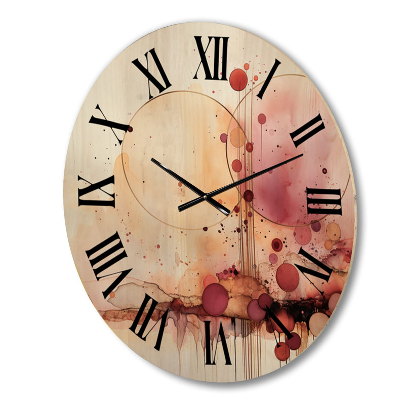 Horloge murale en bois surdimensionnée Vernesteen, Moyenne