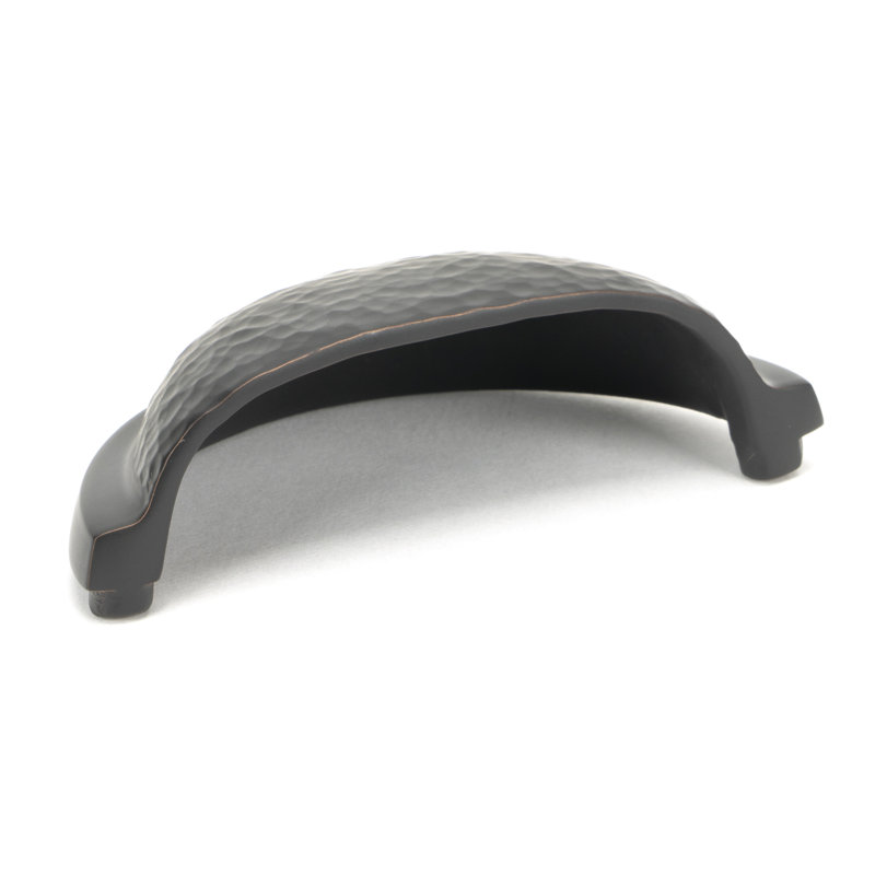 Hammered Regency 7.5 cm centre Cup Handle, Aged Bronze