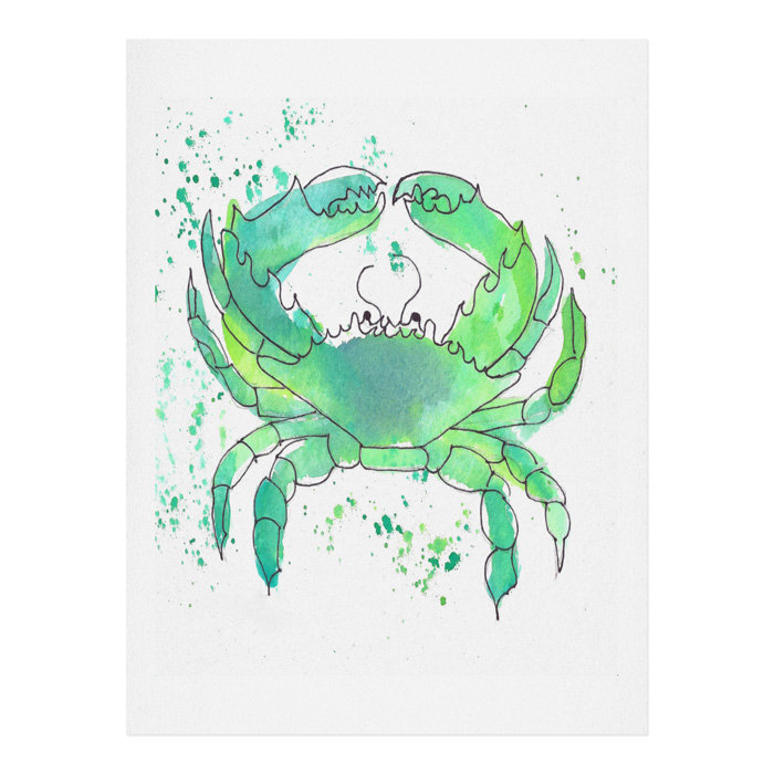 « green mousse-crabe crabe », reproduction d’art, H 24 po x l 18 po