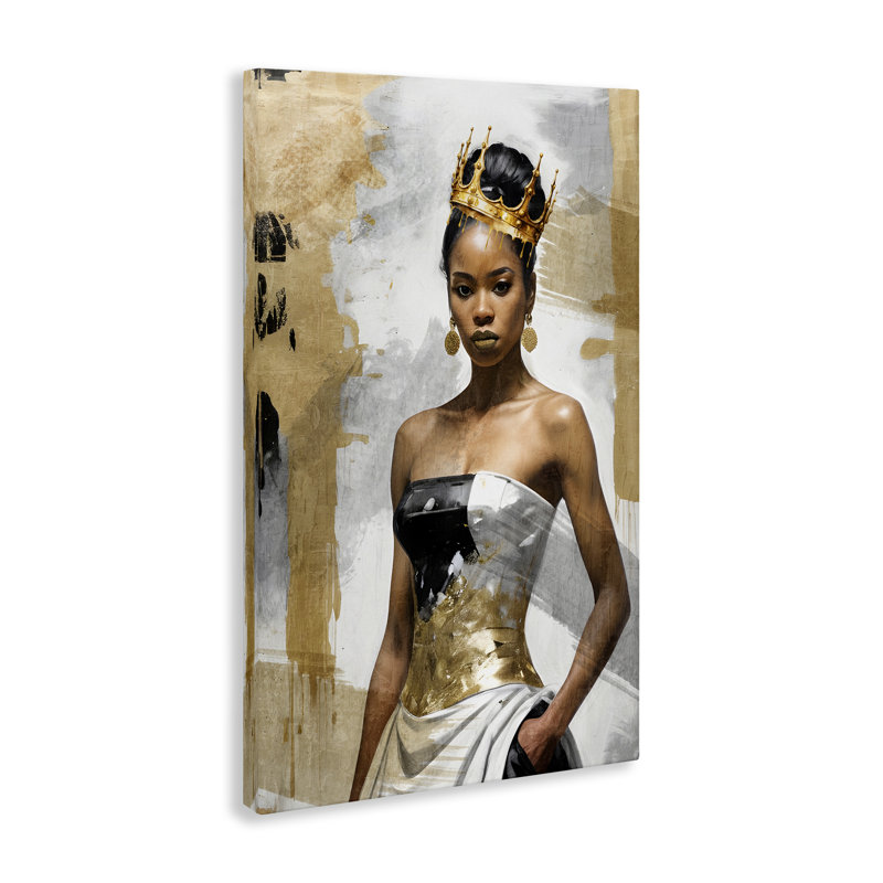 «Glam Abstraction Woman», art mural sur toile par Kim Allen, 24" H x 36" W