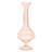 Set of Two 9" Pink Glass Trumpet Table Vases