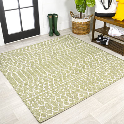 Crompton Moroccan Geometric Textured Weave Indoor/Outdoor Rug