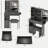 29.2" Small Size Left Drawer Desktop Vanity Table + Cushioned Stool, 2 AC+2 USB Power Station, Hair dryer bracket, Extra Large Touch Control Sliding LED Mirror, Tri-color Switching, Brightness Adjust-456174244
