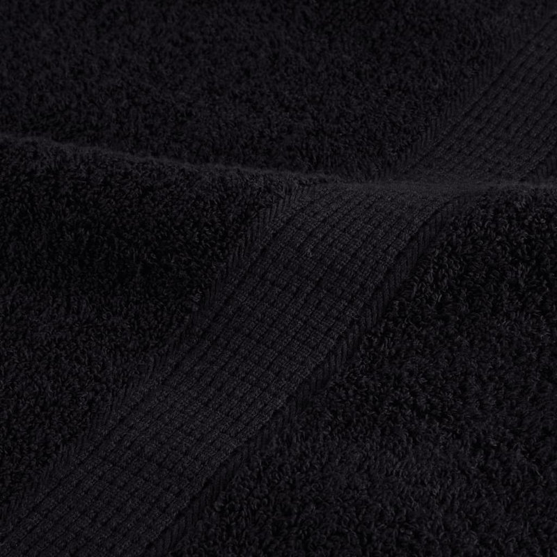 Rillings 100% Cotton Hand Towel, Black, 200cm L x 100cm W