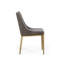 Sipra Mornant - Modern Grey & Brass Dining Chair