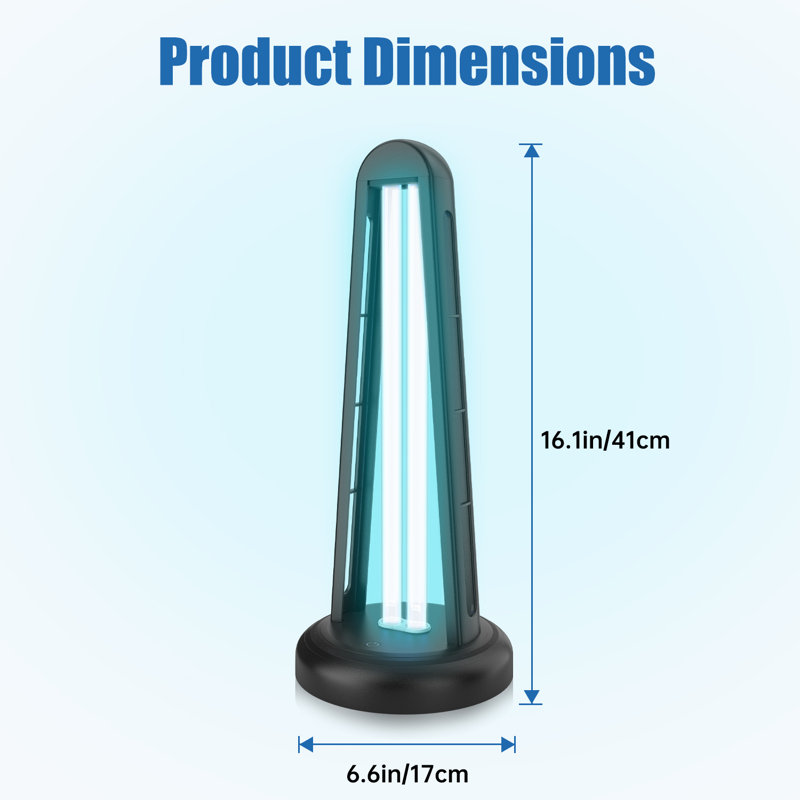 38W Smart Disinfection Lamp With 360° Radar Sensor Sanitizer For Room Air Purifier, 38 W 