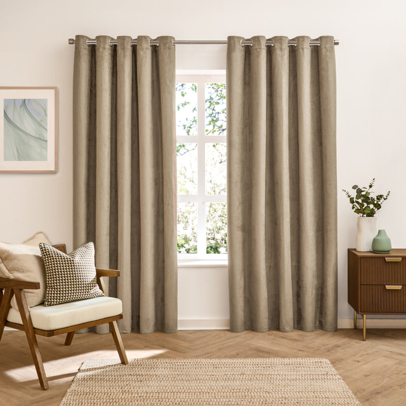 Verso Blackout Curtain Panel Pair, Brown, 137" W x 229" L