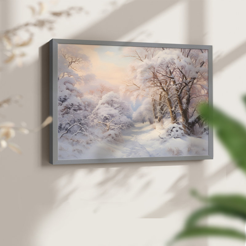Paysages rétro-DCC-XXIV - impression encadrée - réaménageable, H 8 po x l 10 po, Gris