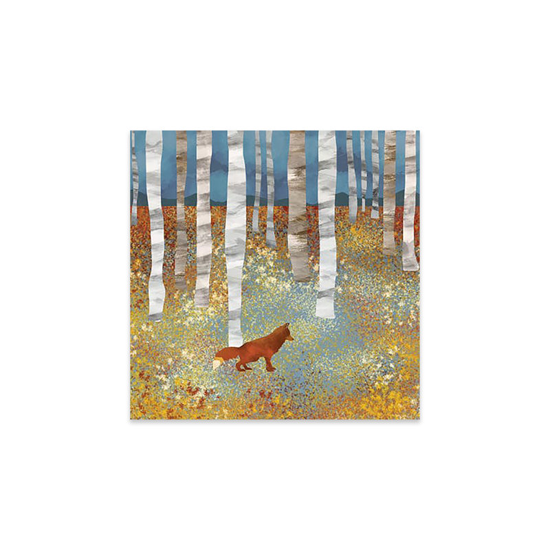 Impression de renard d'automne sur verre acrylique, H 24 po x l 24 po x P 0,25 po
