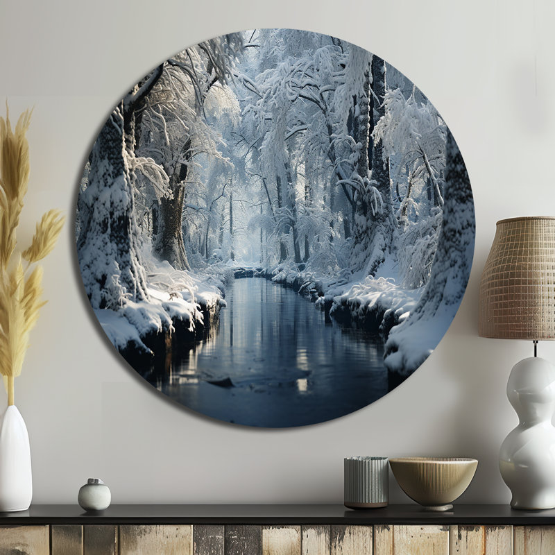 Harfateh - Paysages ronds, impressions sur métal, H 16 po x l 16 po