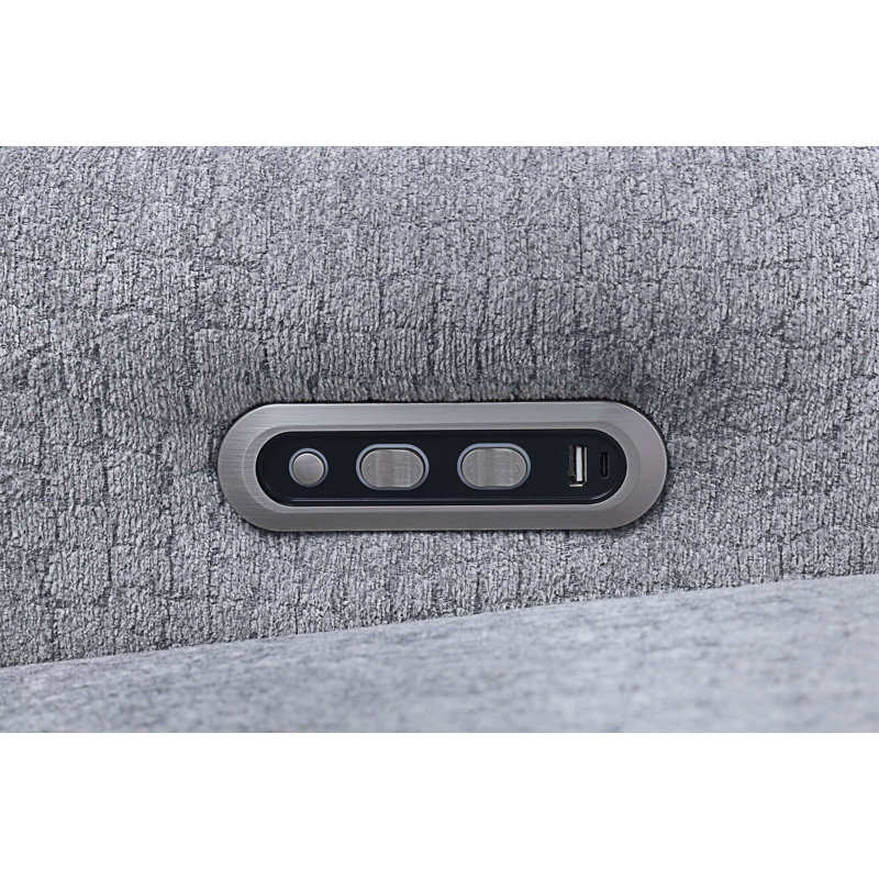 Canapé modulaire modulaire à mouvement électrique avec console, 2 chargeurs sans fil, 4 porte-gobelets et 2 haut-parleurs