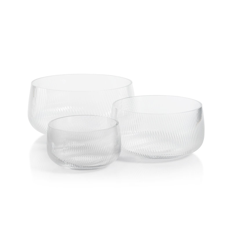 Bol en verre ondulé Chadwell, H 4,25 po x l 8,5 po