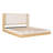 Upholstered Platform Bed with Wingback Headboard, Low Profile Bed Frame with Sturdy Wood Slat Support, Weight Capacity 800 lbs, No Box Spring Needed, Beige+Natural, Queen-1926268756