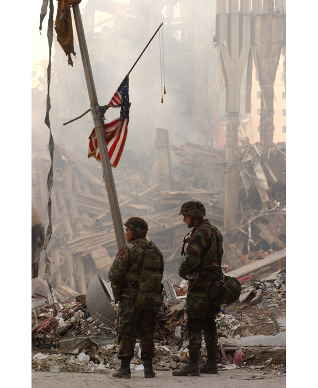 New York City WTC National Guard, H 18 po x l 12 po