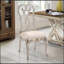 Ensemble de 2 chaises d'appoint ivoire et champagne antique