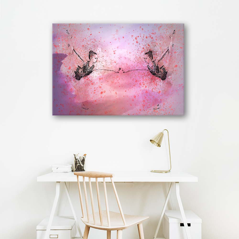 Leinwandbild Ballerina Abstract Pink