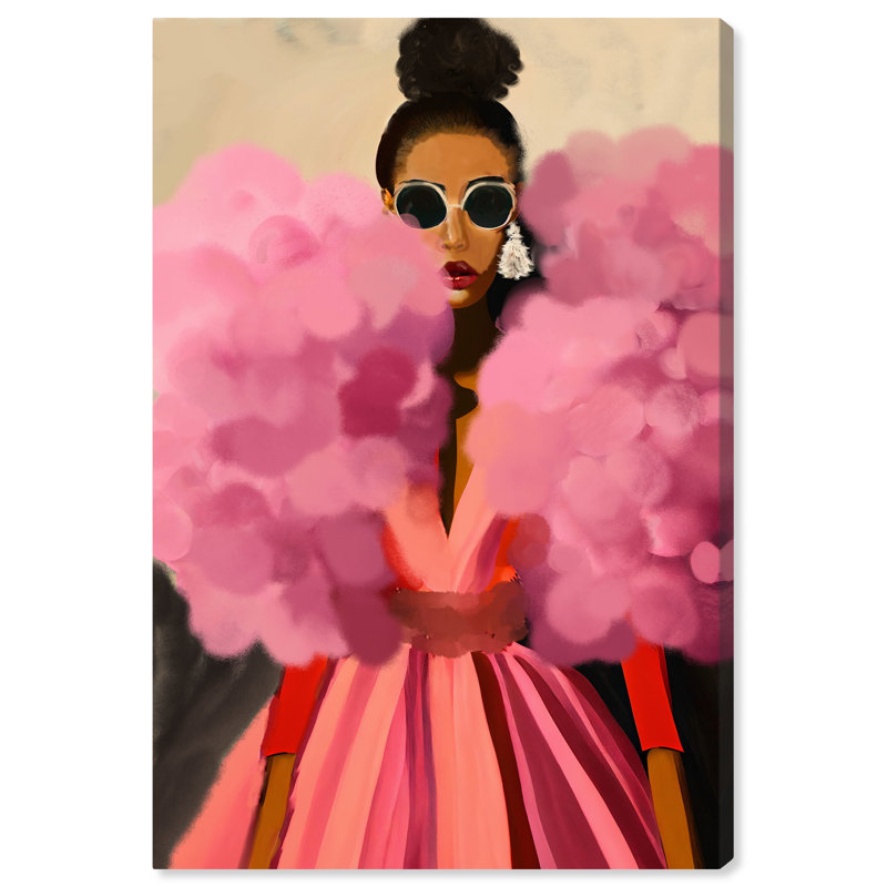 «Rysen Glamorama Pink on Canvas» par Wynwood Studio Print, H 54 po x l 36 po x P 1,5 po